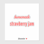 Food Label Canning Jar Strawberry Jam Sauce Bäcker (Blatt)