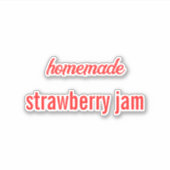 Food Label Canning Jar Strawberry Jam Sauce Bäcker (Vorderseite)