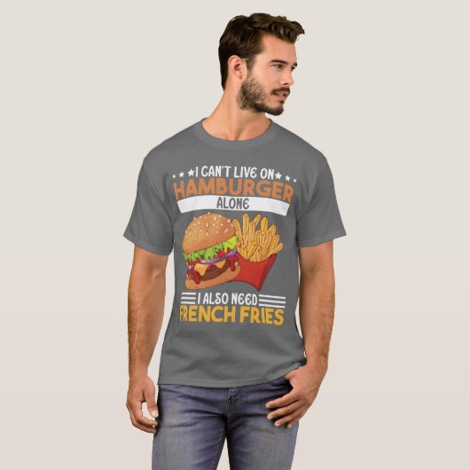 Food Lifestyle Meaty Burger Food Lovers Gifts Idea T-Shirt (Vorne ganz)
