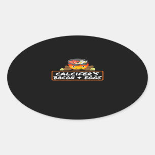 Food Lover Pub Bacon Ei Koch Gerichte Calcifers Ge Ovaler Aufkleber