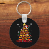 Food Lover Xmas Matching Santa Donuts Christmas Tr Schlüsselanhänger (Vorderseite)