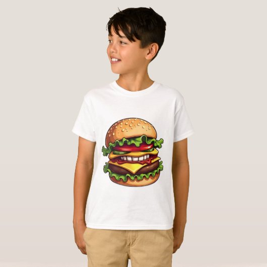 Food Monsters EVIL BACON CHEESEBURGER T-Shirt (Vorne ganz)