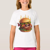 Food Monsters EVIL BACON CHEESEBURGER T-Shirt (Vorderseite)