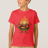 Food Monsters EVIL BACON CHEESEBURGER T-Shirt (Vorderseite)