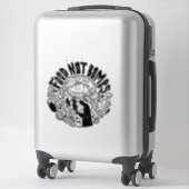 Food Not Bombs glänzen Riesenaufkleber Aufkleber (Koffer)