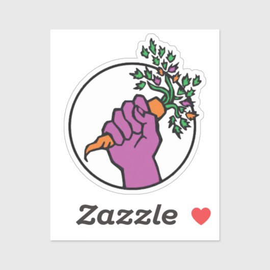 Food Not Bombs logo Aufkleber (Blatt)