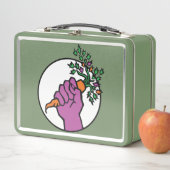 Food Not Bombs logo Metall Brotdose (Beispiel)