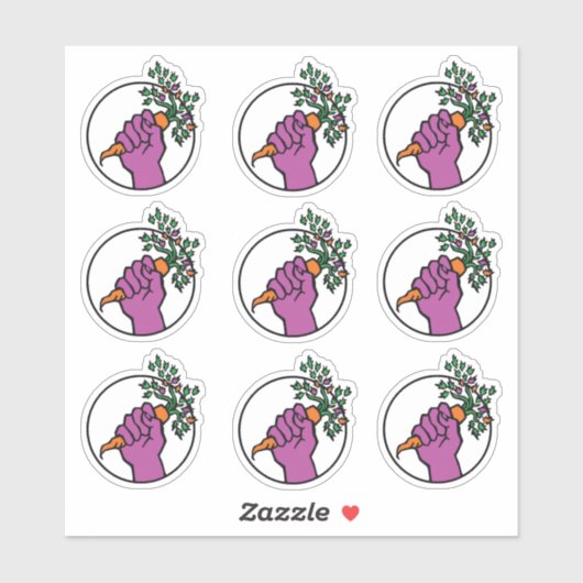 Food Not Bombs logo sticker pack (Blatt)