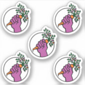 Food Not Bombs logo sticker pack (Vorderseite)