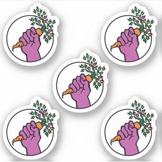 Food Not Bombs logo sticker pack (Vorderseite)