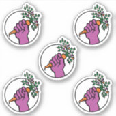 Food Not Bombs logo sticker pack (Vorderseite)