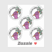 Food Not Bombs logo sticker pack w/text (Blatt)