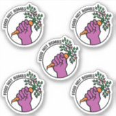 Food Not Bombs logo sticker pack w/text (Vorderseite)