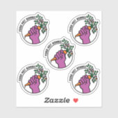 Food Not Bombs logo sticker pack w/text (Blatt)