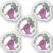 Food Not Bombs logo sticker pack w/text & year (Vorderseite)