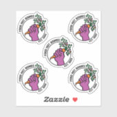 Food Not Bombs logo sticker pack w/text & year (Blatt)