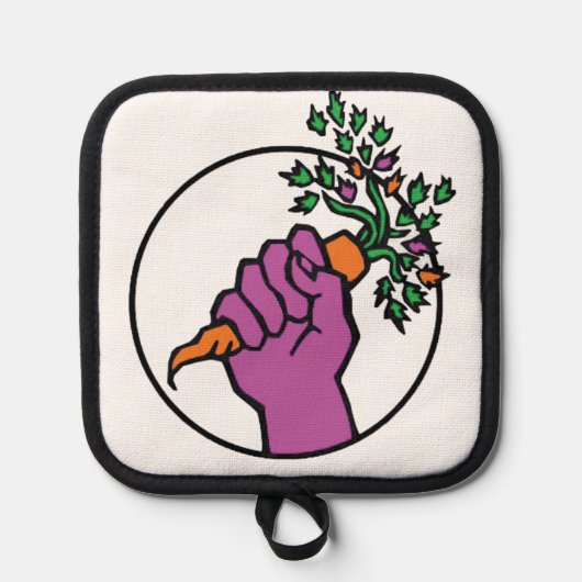 Food Not Bombs logo Topflappen (Vorderseite)