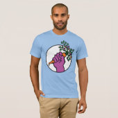 Food Not Bombs logo (w/background) T-shirt (Vorne ganz)