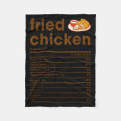 Food Nutrition Facts Shirts Co. Fried Chicken Nutr Fleecedecke (Vorderseite)