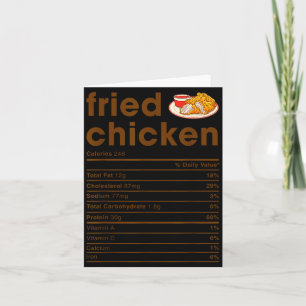 Food Nutrition Facts Shirts Co. Frittiertes Hühnch Karte