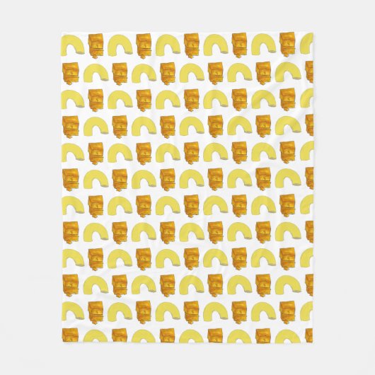 Food Pairing Elbow Macaroni Cheddar Mac & Cheese Fleecedecke (Vorderseite)