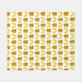 Food Pairing Elbow Macaroni Cheddar Mac & Cheese Fleecedecke (Vorderseite (Horizontal))