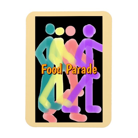 Food Parade Refrigerator Magnet (Vertikal)