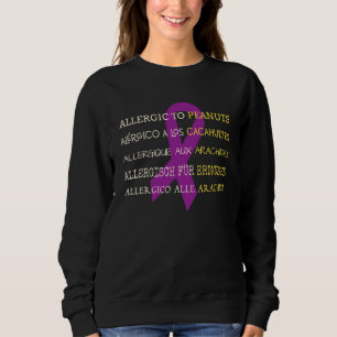 Food Peanut Allergy Warnhinweis Sweatshirt