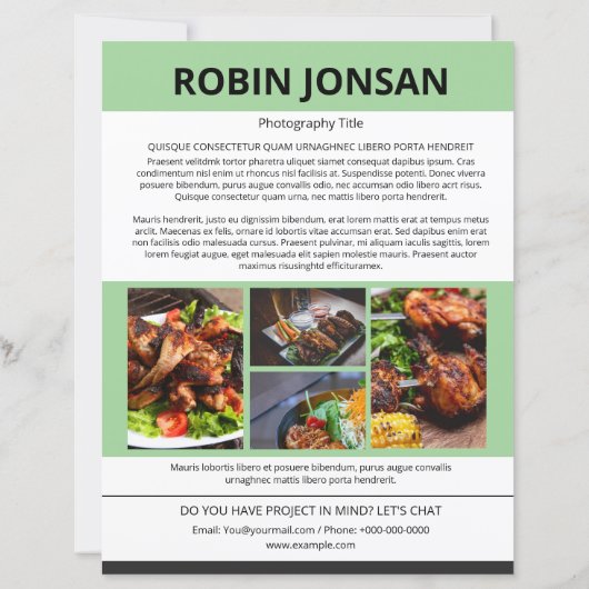 Food Postcard Template (Rückseite)
