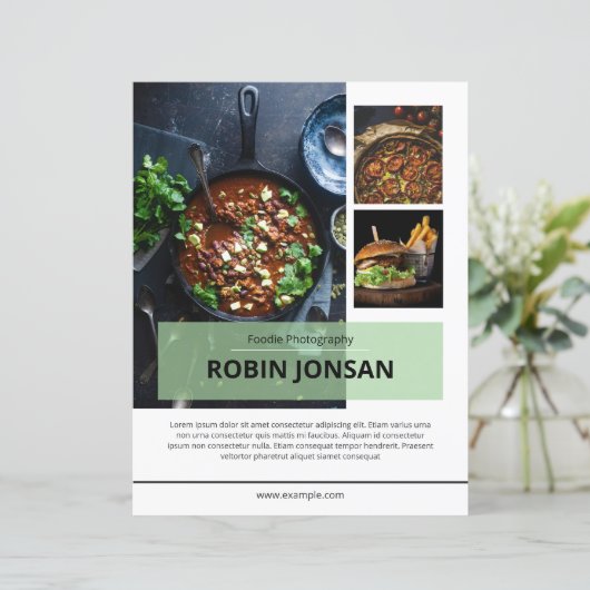 Food Postcard Template (Stehend Vorderseite)