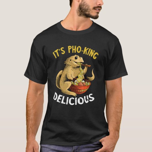 Food Pun ist Pho King Barted Dragon Noodle Pho T-Shirt (Vorderseite)