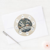 Food Safety Allergy Alert Rustic Bakery Cake Store Runder Aufkleber (Umschlag)