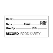 Food Safety Date Record Keeping Permastempel (Design)