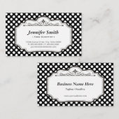 Food Scientists - Black Polka Dots Visitenkarte (Vorne/Hinten)