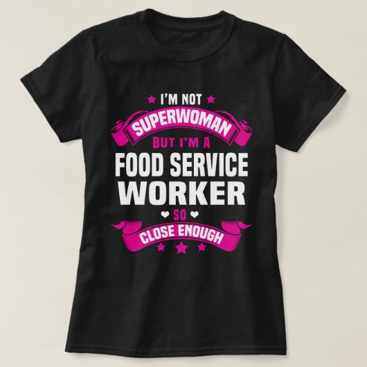 Food Service-Mitarbeiter T-Shirt (Design vorne)