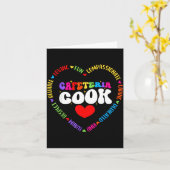 Food Services Crew Cafeteria Cook Helper School Sq Karte (Gelbe Blume)