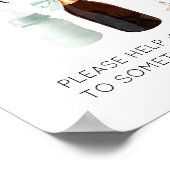 Food Station Signieren für Baby Dusche Green Sip & Poster (Ecke)