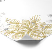 Food Station Winter Wonderland Silver Gold Poster (Ecke)