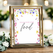 Food Table Sign - Wildblume Baby Dusche oder Event Sockelschild