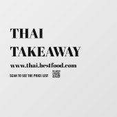 Food Takaway Window Vinyls Transparent Fensteraufkleber (Blatt)