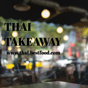 Food Takaway Window Vinyls Transparent Fensteraufkleber