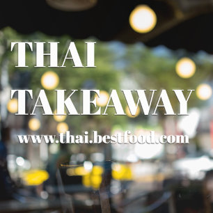 Food Takaway Window Vinyls Transparentes Fenster C Fensteraufkleber