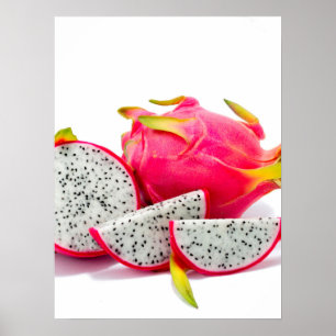 Food themed Poster with Dragon fruit.