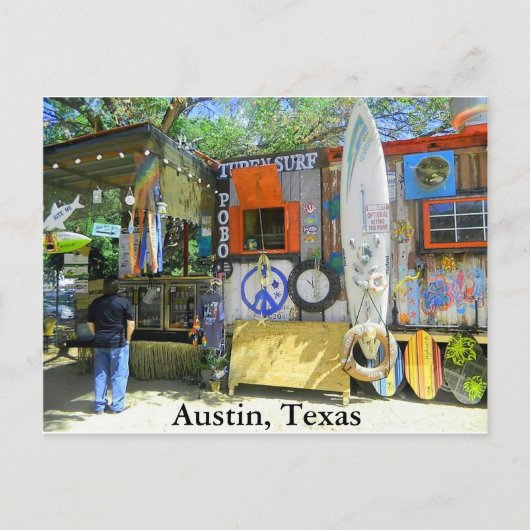 Food Truck, Austin Texas Postkarte (Vorderseite)