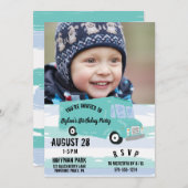 Food Truck Birthday Party Foto Einladung (Vorne/Hinten)