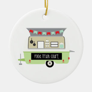 Food Truck Court Keramik Ornament