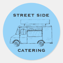 Food Truck Custom Blue Aufkleber
