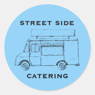 Food Truck Custom Blue Aufkleber