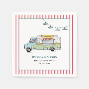 Food Truck Engagement Party, Probeessen Serviette