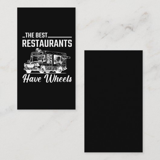 Food Truck Festival Restaurant Straße Lago Maggior Visitenkarte (Vorne/Hinten)